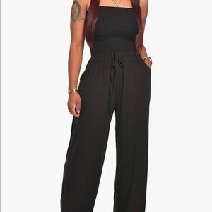 Black Strapless Jumpsuit